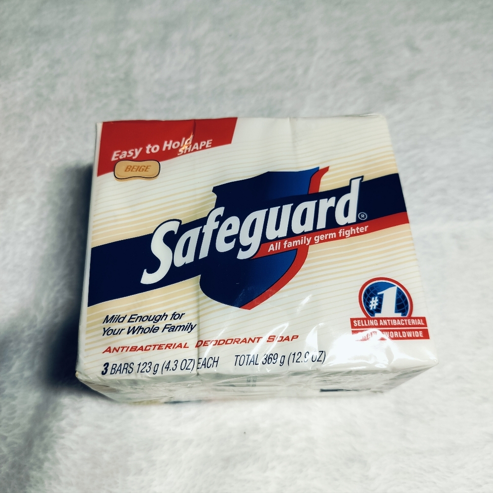 Safeguard Antibacterial Deodorant Soap 3 Bars New